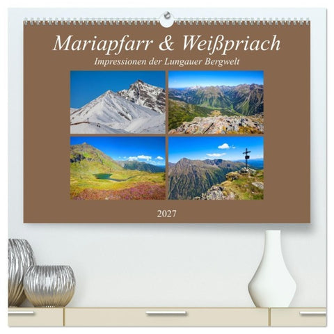 Mariapfarr & Weißpriach (hochwertiger Premium Wandkalender 2027 DIN A2 quer), Kunstdruck in Hochglanz