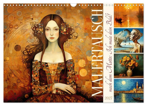 Malertausch (Wandkalender 2027 DIN A3 quer), CALVENDO Monatskalender