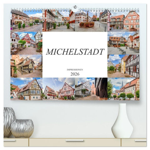 Michelstadt Impressionen (hochwertiger Premium Wandkalender 2026 DIN A2 quer), Kunstdruck in Hochglanz