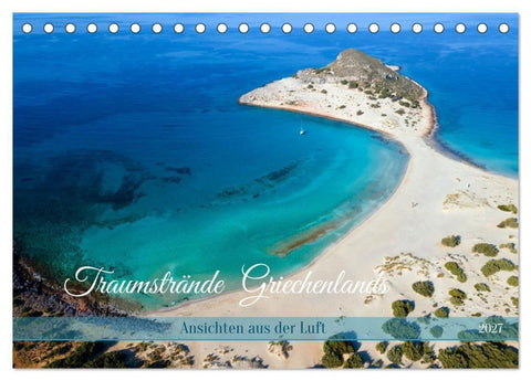 Traumstrände Griechenlands (Tischkalender 2027 DIN A5 quer), CALVENDO Monatskalender