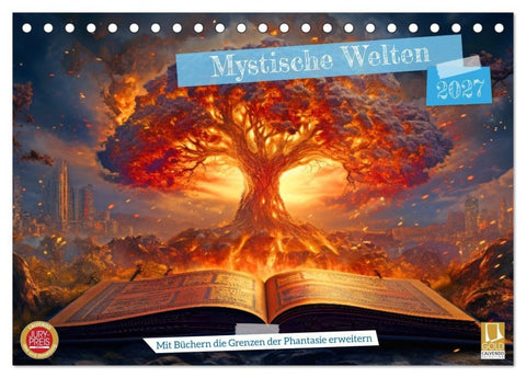 Mystische Welten - Mit Büchern die Grenzen der Phantasie erweitern (Tischkalender 2027 DIN A5 quer), CALVENDO Monatskalender