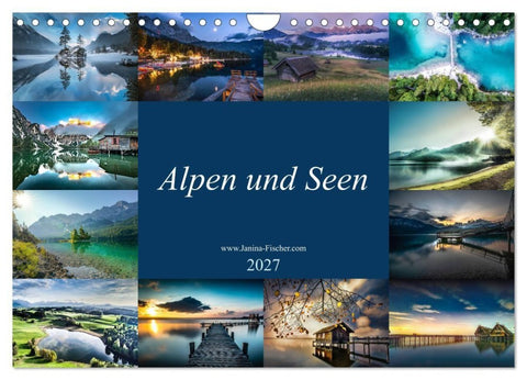Alpen und Seen (Wandkalender 2027 DIN A4 quer), CALVENDO Monatskalender