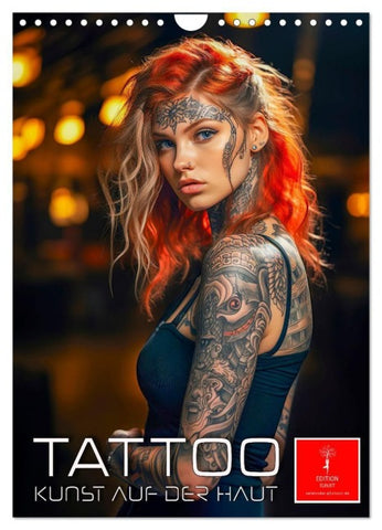 Tattoo Kunst auf der Haut (Wandkalender 2027 DIN A4 hoch), CALVENDO Monatskalender