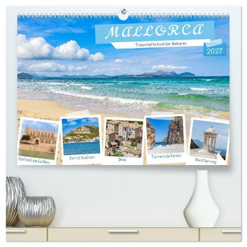 Mallorca - Traumhafte Insel der Balearen (hochwertiger Premium Wandkalender 2027 DIN A2 quer), Kunstdruck in Hochglanz