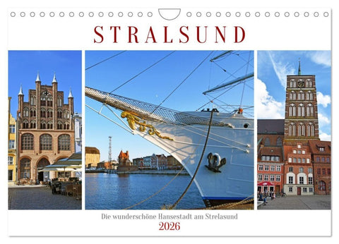 Stralsund, die wunderschöne Hansestadt am Strelasund (Wandkalender 2026 DIN A4 quer), CALVENDO Monatskalender