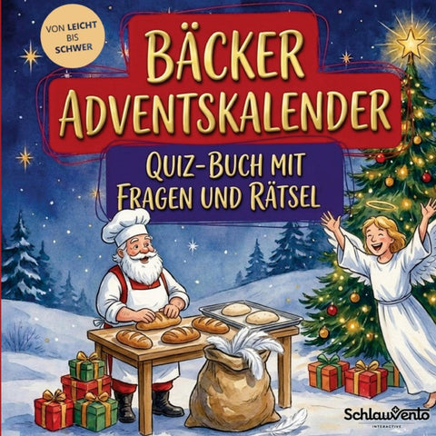 Bäcker-Adventskalender: Quiz-Buch mit Fragen und Rätsel