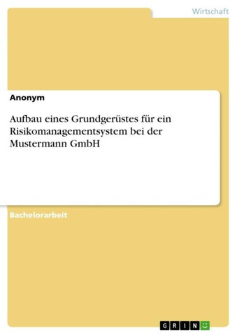 Aufbau eines Grundgerüstes für ein Risikomanagementsystem bei der Mustermann GmbH