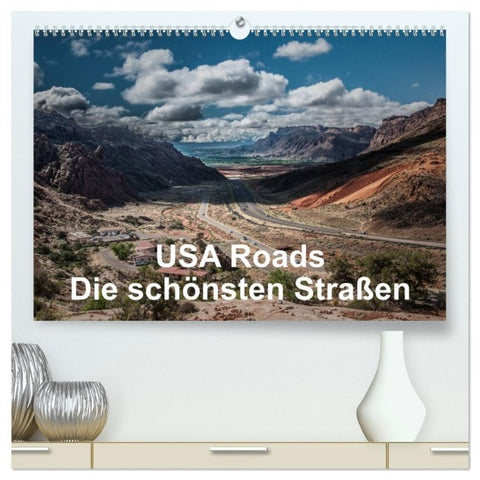USA Roads (hochwertiger Premium Wandkalender 2027 DIN A2 quer), Kunstdruck in Hochglanz