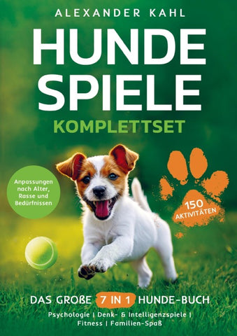 Hundespiele Komplettset - Das große 7 in 1 Hunde-Buch mit 150 Aktivitäten