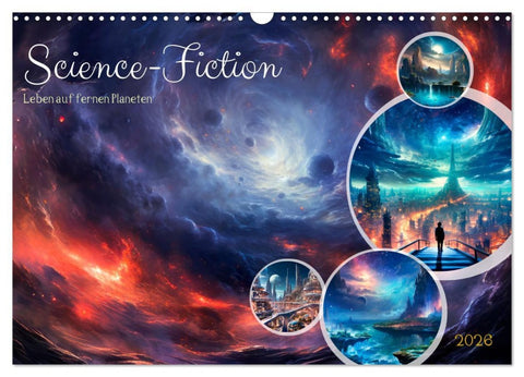 SCIENCE-FICTION Leben auf fernen Planeten (Wandkalender 2026 DIN A3 quer), CALVENDO Monatskalender