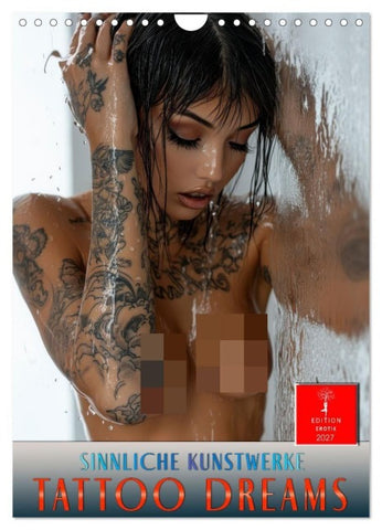 Tattoo Dreams - Sinnliche Kunstwerke (Wandkalender 2027 DIN A4 hoch), CALVENDO Monatskalender