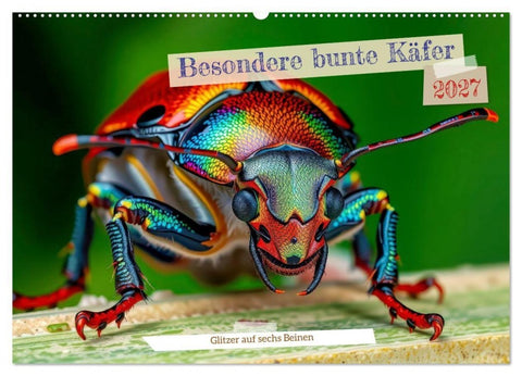 Besondere bunte Käfer (Wandkalender 2027 DIN A2 quer), CALVENDO Monatskalender