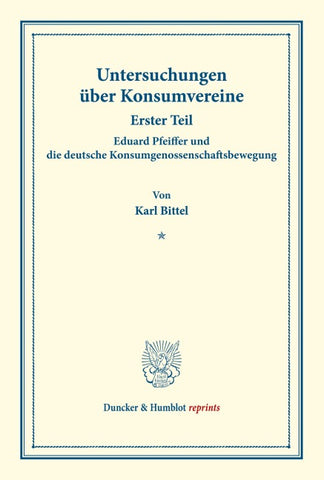 Eduard Pfeiffer und die deutsche Konsumgenossenschaftsbewegung.