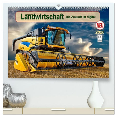 Landwirtschaft - die Zukunft ist digital (hochwertiger Premium Wandkalender 2026 DIN A2 quer), Kunstdruck in Hochglanz