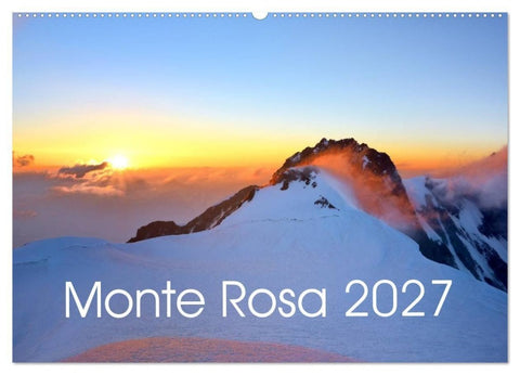 Monte Rosa (Wandkalender 2027 DIN A2 quer), CALVENDO Monatskalender