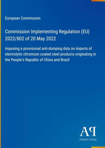 Commission Implementing Regulation (EU) 2022/802 of 20 May 2022