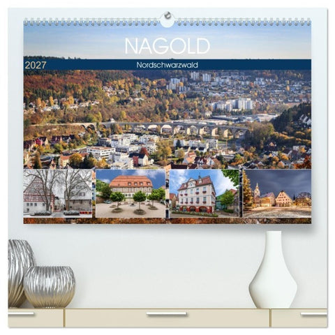 Nagold (hochwertiger Premium Wandkalender 2027 DIN A2 quer), Kunstdruck in Hochglanz