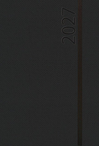 Buchkalender Wochentimer Spirale schwarz 2027