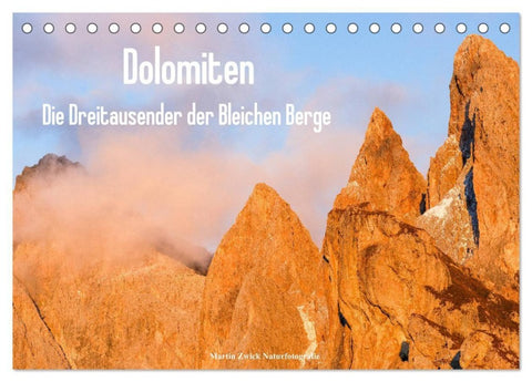 Dolomiten - Die Dreitausender der Bleichen Berge (Tischkalender 2027 DIN A5 quer), CALVENDO Monatskalender