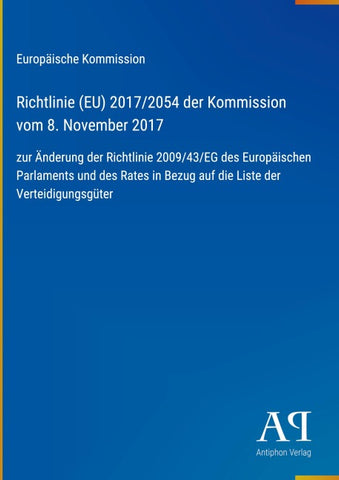 Richtlinie (EU) 2017/2054 der Kommission vom 8. November 2017