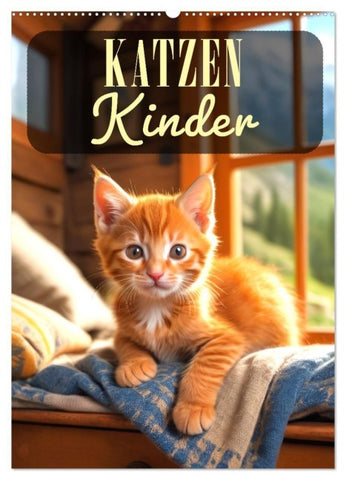 Katzenkinder (Wandkalender 2027 DIN A2 hoch), CALVENDO Monatskalender