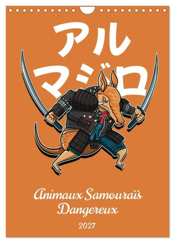 Animaux Samouraïs Dangereux (Calendrier mural 2027 DIN A4 horizontal), CALVENDO calendrier mensuel