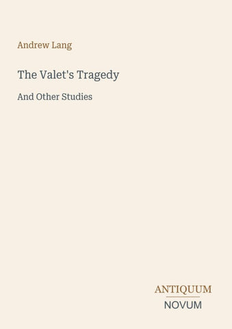 The Valet's Tragedy