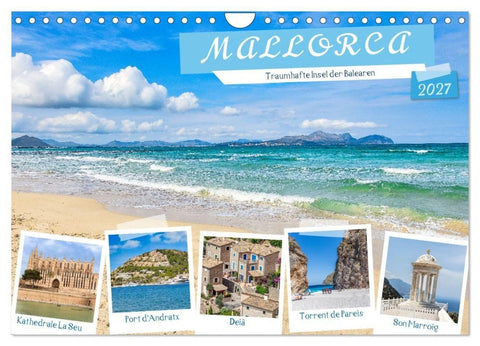 Mallorca - Traumhafte Insel der Balearen (Wandkalender 2027 DIN A4 quer), CALVENDO Monatskalender
