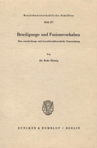 Beteiligungs- und Fusionsvorhaben.
