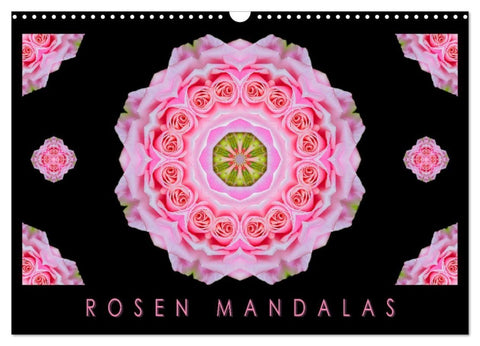 ROSEN MANDALAS (Wandkalender 2027 DIN A3 quer), CALVENDO Monatskalender