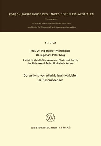 Darstellung von Mischkristall-Karbiden im Plasmabrenner