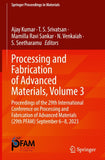 Processing and Fabrication of Advanced Materials, Volume 3
