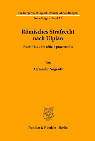 Römisches Strafrecht nach Ulpian.