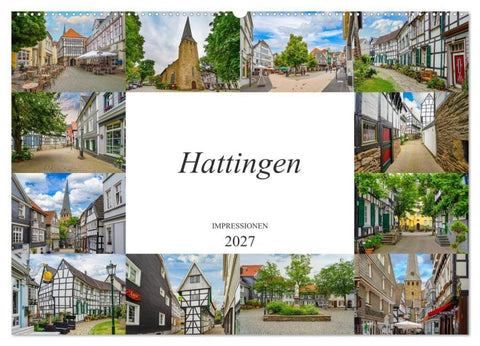 Hattingen Impressionen (Wandkalender 2027 DIN A2 quer), CALVENDO Monatskalender