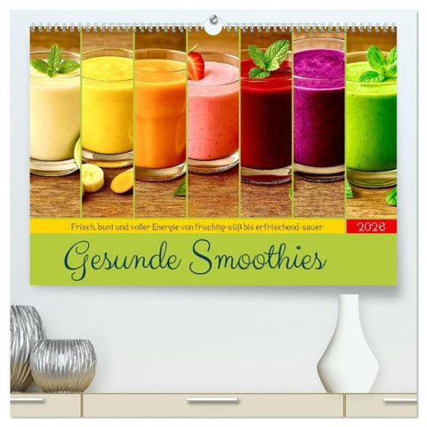 Gesunde Smoothies (hochwertiger Premium Wandkalender 2026 DIN A2 quer), Kunstdruck in Hochglanz