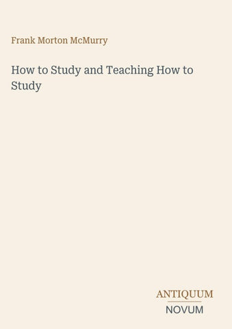 How to Study and Teaching How to Study