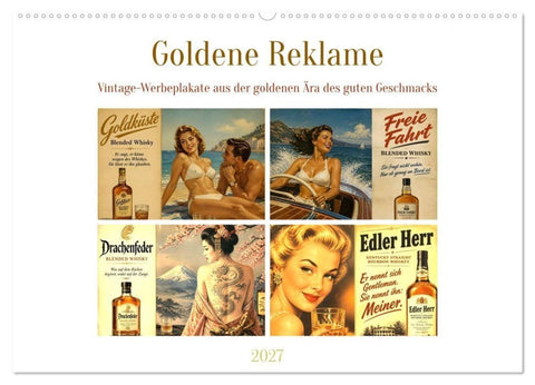 Goldene Reklame (Wandkalender 2027 DIN A2 quer), CALVENDO Monatskalender