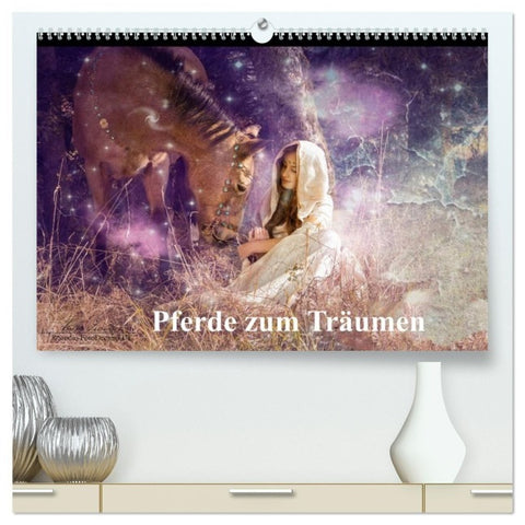 Pferde zum Träumen (hochwertiger Premium Wandkalender 2027 DIN A2 quer), Kunstdruck in Hochglanz