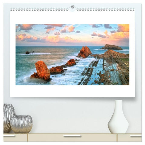Wilde und romantische Küsten (hochwertiger Premium Wandkalender 2027 DIN A2 quer), Kunstdruck in Hochglanz