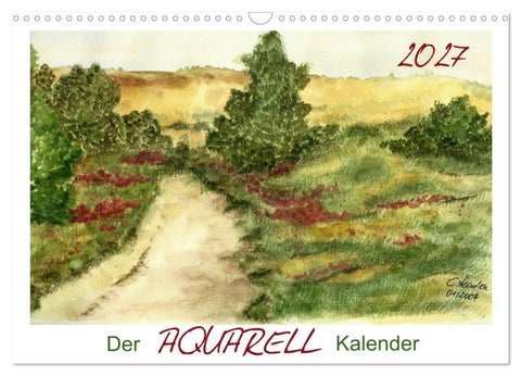Der AQUARELL-Kalender (Wandkalender 2027 DIN A3 quer), CALVENDO Monatskalender