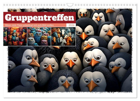 Gruppentreffen (Wandkalender 2026 DIN A3 quer), CALVENDO Monatskalender