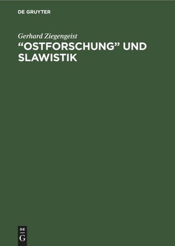 „Ostforschung“ und Slawistik