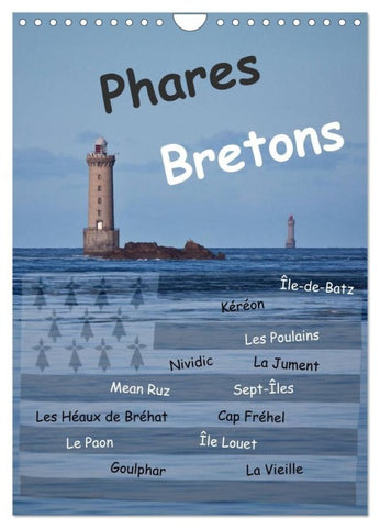 Phares Bretons (Wandkalender 2027 DIN A4 hoch), CALVENDO Monatskalender