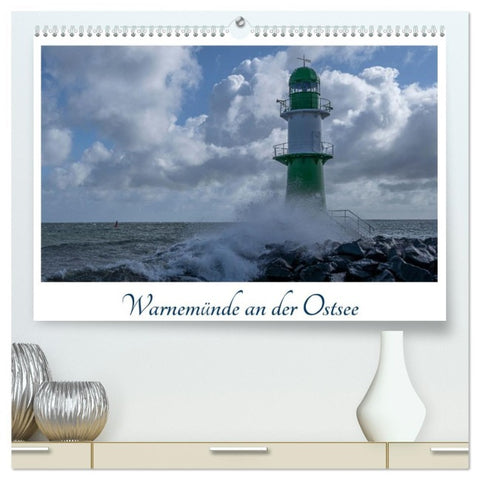 Warnemünde an der Ostsee (hochwertiger Premium Wandkalender 2026 DIN A2 quer), Kunstdruck in Hochglanz