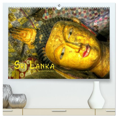Sri Lanka - Tempel, Tee und Elefanten (hochwertiger Premium Wandkalender 2027 DIN A2 quer), Kunstdruck in Hochglanz