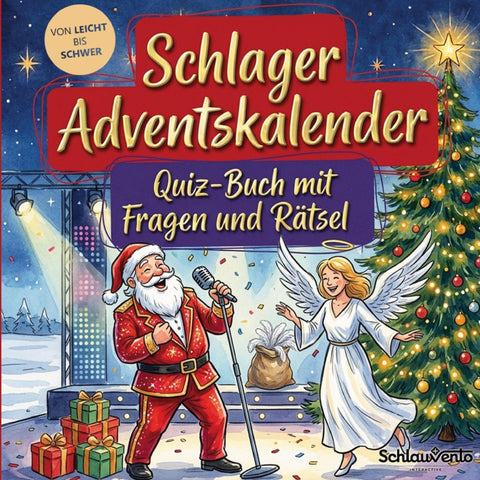 Schlager-Adventskalender: Quiz-Buch mit Fragen und Rätsel