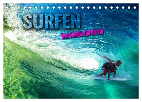 Surfen - from Inside the Barrel (Tischkalender 2027 DIN A5 quer), CALVENDO Monatskalender