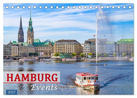 Hamburg Events (Tischkalender 2027 DIN A5 quer), CALVENDO Monatskalender