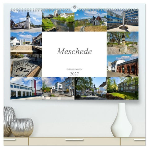 Meschede Impressionen (hochwertiger Premium Wandkalender 2027 DIN A2 quer), Kunstdruck in Hochglanz