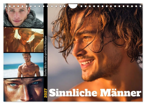 Sinnliche Männer (Wandkalender 2027 DIN A4 quer), CALVENDO Monatskalender
